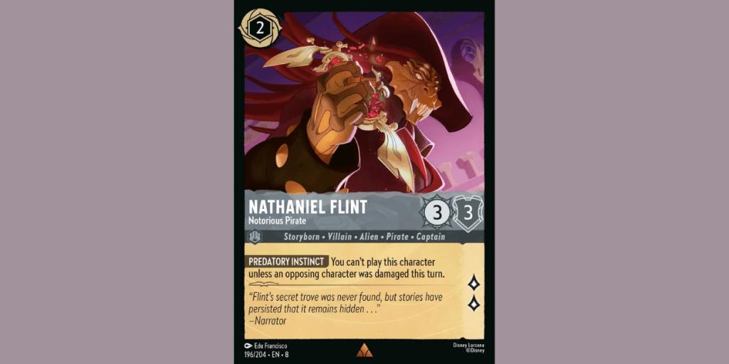 Disney Lorcana 規則討論：Nathaniel Flint – Notorious&nbsp;Pirate
